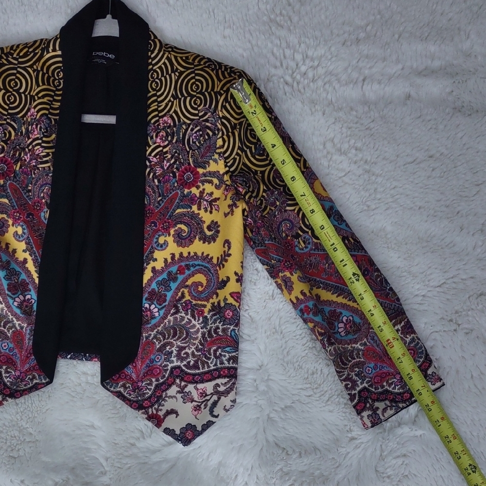 Bebe Women's Vibrant Paisley Blazer, Size S/P - Picture 12 of 16